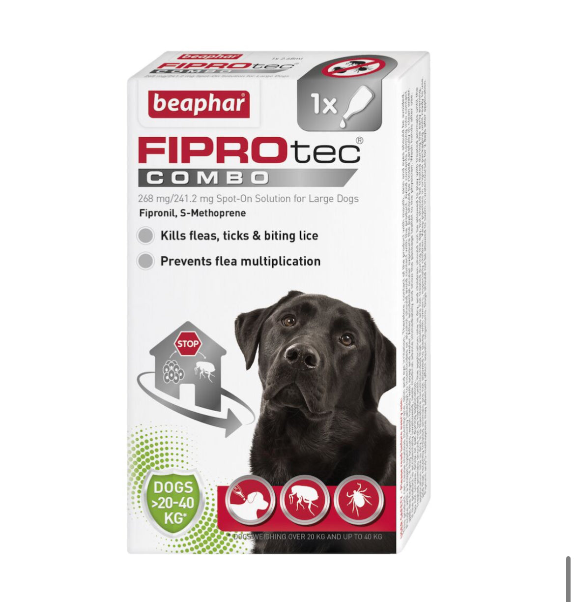 Beaphar FIPROtec® COMBO Flea & Tick Spot-On for Dogs (20-40kg) Flea Treatment Beaphar