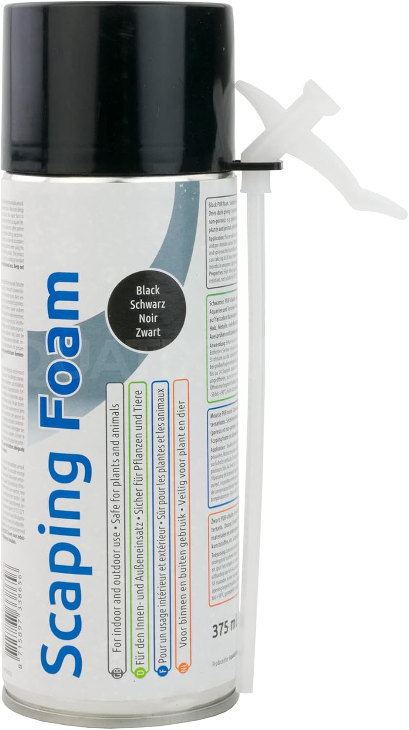 Superfish Scaping Foam 375ml Black Expanding Foam Aquarium Background King British