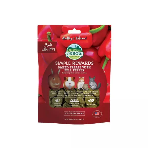 Oxbow Simple Rewards Baked Treats 60g Bell Pepper Oxbow