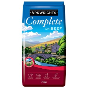 Arkwrights Beef Working Adult Dog Complete Food 15kg Dry Complete kibble Arkwrights