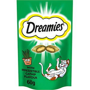 Dreamies Cat Treat Biscuits with Catnip 60g 18 Dreamies