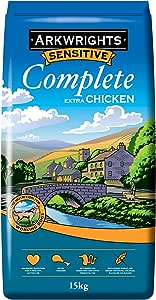 Arkwrights Sensitive Complete Dry Dog Food Extra Chicken and Wheat Free 15kg Dry Complete kibble Arkwrights