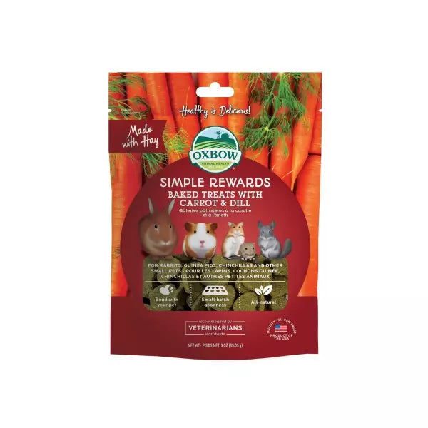Oxbow Simple Rewards Baked Treats 60g carrot & Dill Oxbow