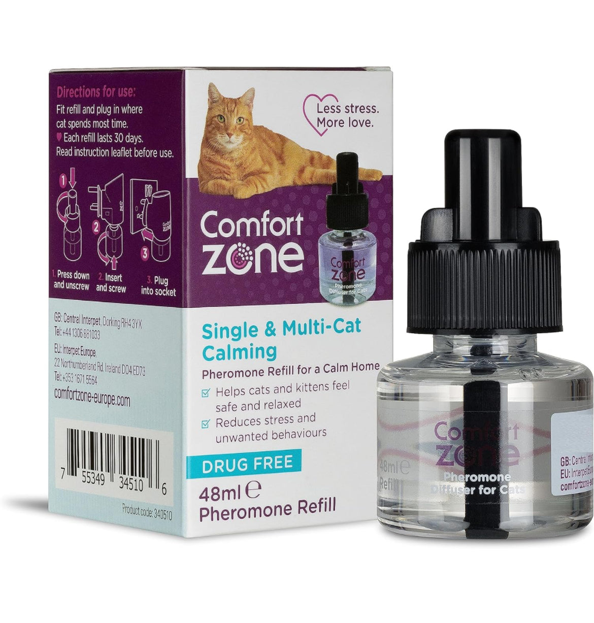 Comfort Zone Calming Pheromone Diffuser (1 refill) Comfort Zone