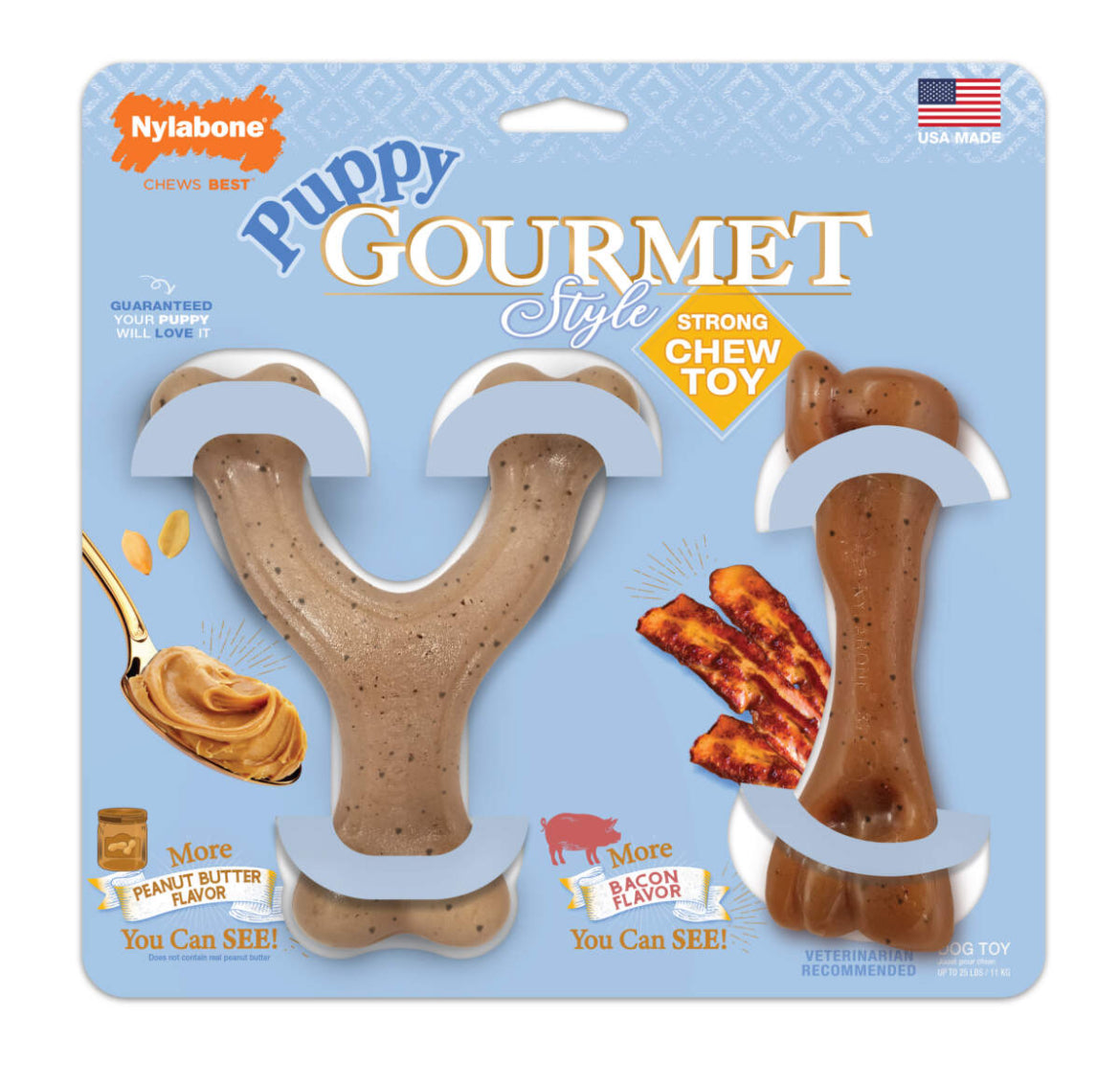 Nylabone Gourmet Style Puppy Chew Toy Twin Pack Nylabone