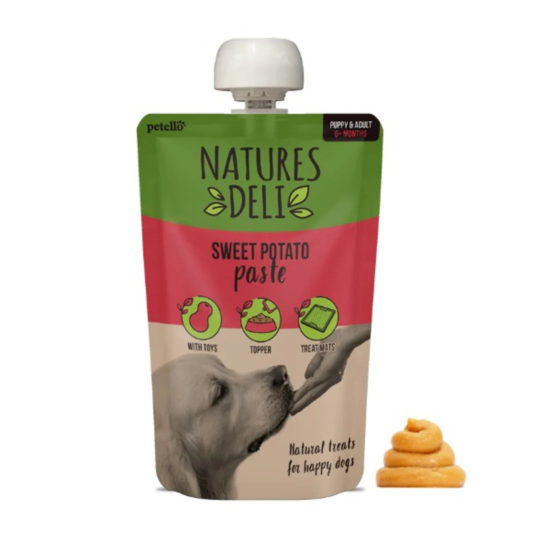 Natures Deli Sweet Potato Paste Pouch 100g Dog Treat Natures Deli