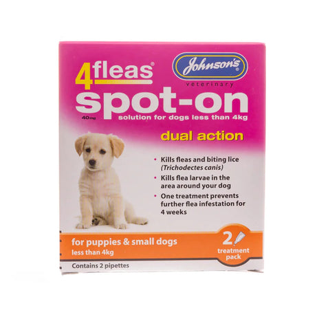 Johnsons 4fleas Spot On for Puppies & Small Dogs 2 treatment Johnson’s