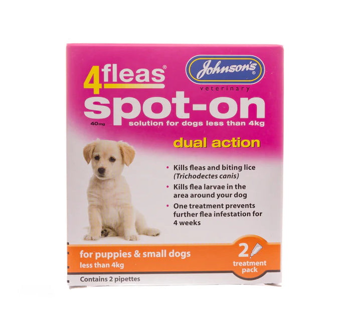 Johnsons 4fleas Spot On for Puppies & Small Dogs 2 treatment Johnson’s