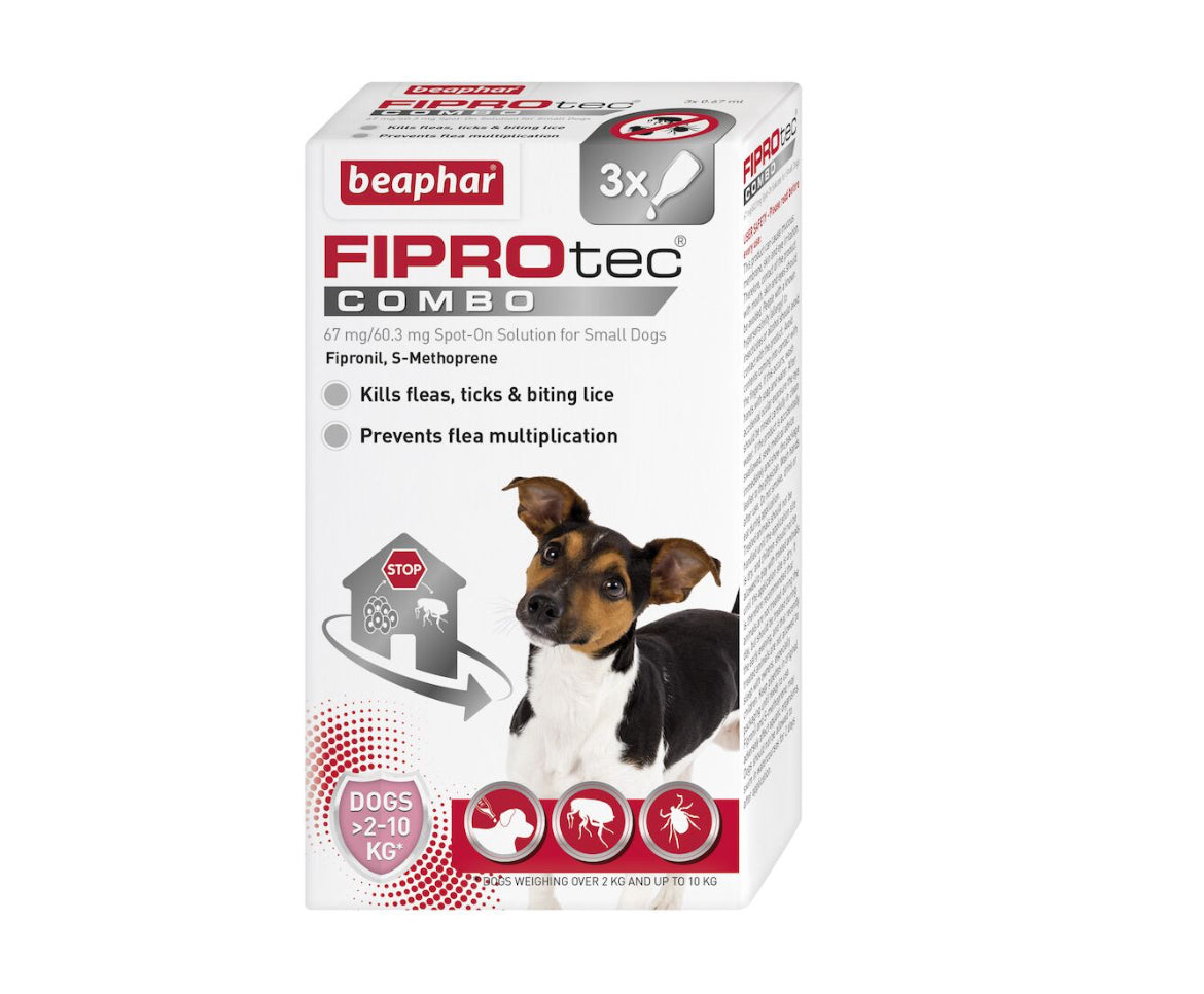 Beaphar FIPROtec® COMBO Flea & Tick Spot-On for Dogs (2-10kg) Flea Treatment Beaphar