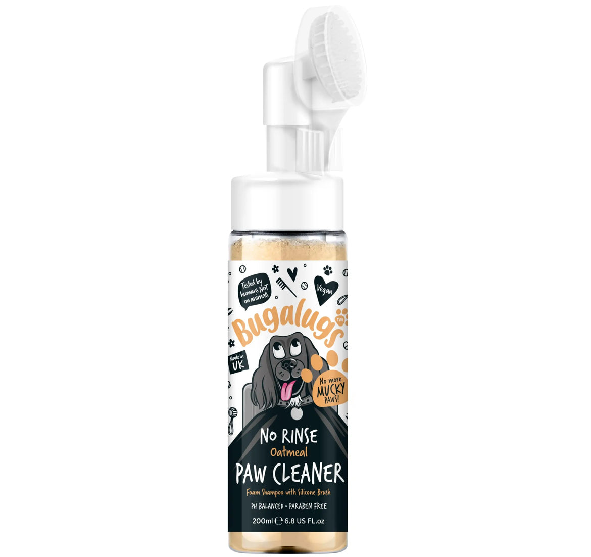 Bugalugs Oatmeal No Rinse Paw Cleaner Grooming Bugalugs