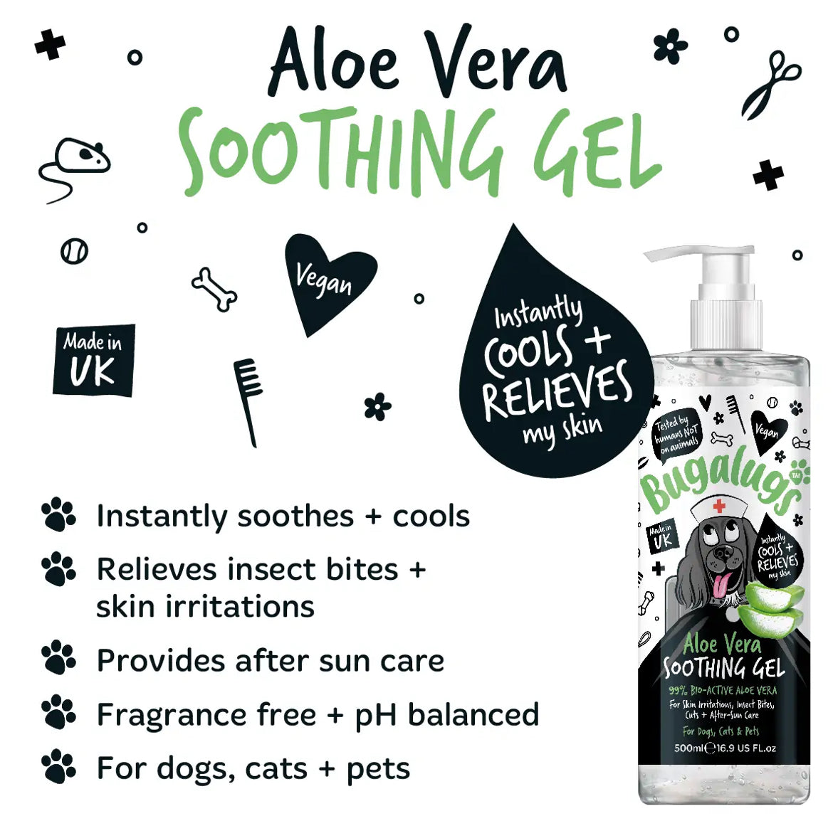 Bugalugs Aloe Vera Soothing Gel Wound Care Bugalugs