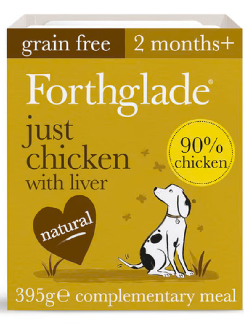 Just Chicken With Liver Natural Wet Dog Food Forthglade