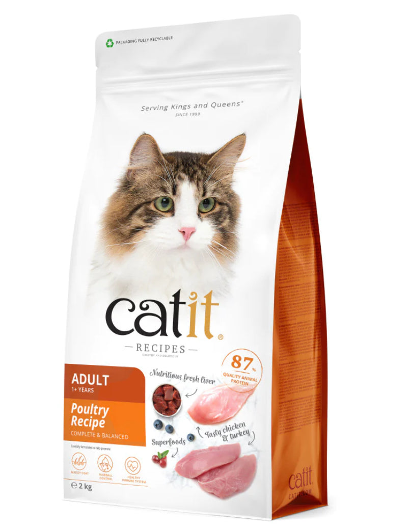 Catit Recipes Adult Poultry Recipe Cat Food 2kg Catit
