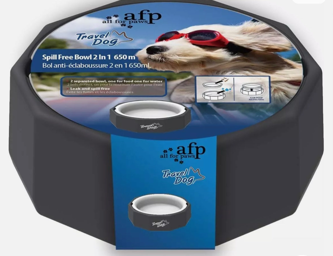 AFP 2n1 Water n Food Travel Bowl All For Paws