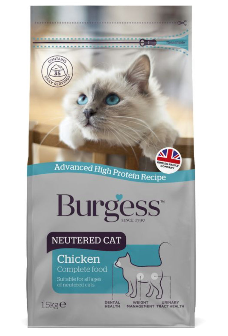 Burgess Neutered Cat with Chicken Burgess