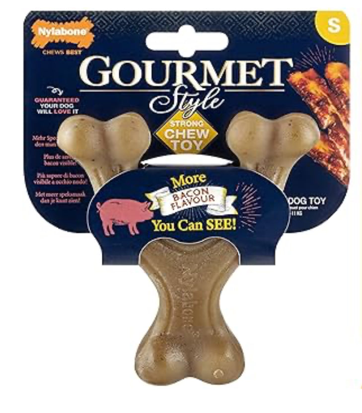 Nylabone Maximum Strength Tough Extreme Gourmet Wishbone Dog Chew Toy (bacon) Dog Toy Nylabone