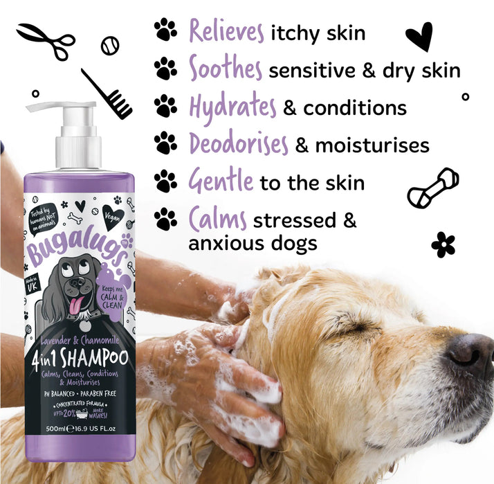 Bugalugs 4 in 1 dog shampoo Grooming Bugalugs