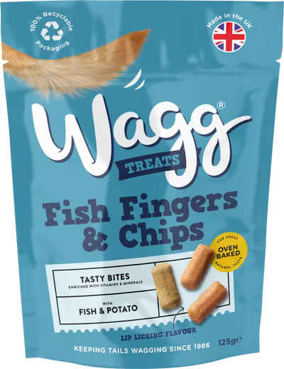 Wagg Fish Fingers and Chips Treats 125g