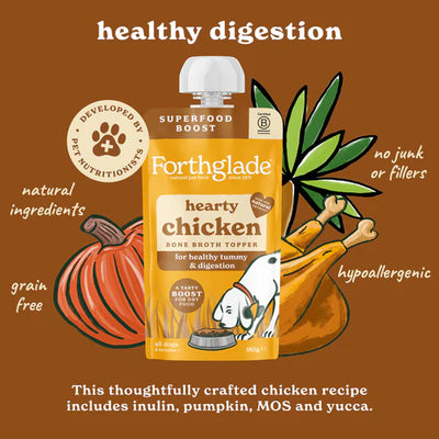 Forthglade Hearty Chicken Bone Broth Topper 180g