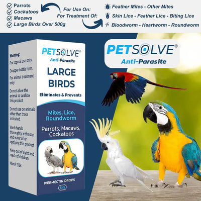 Petsolve Anti-Parasite drops 5ml Large Bird
