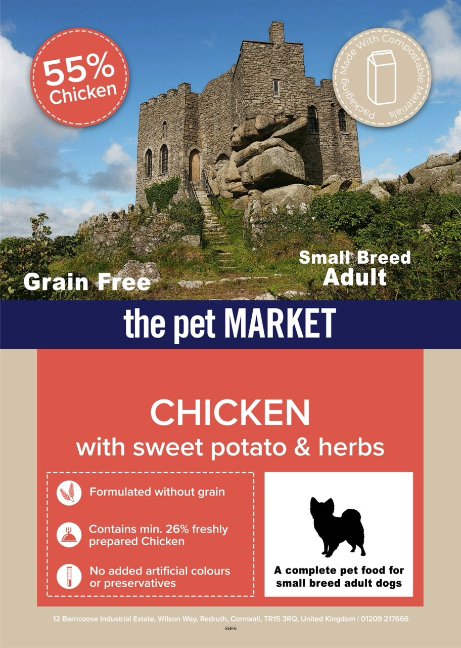 Grain Free Small Breed Adult Dog Chicken Dry Complete kibble the Pet MARKET