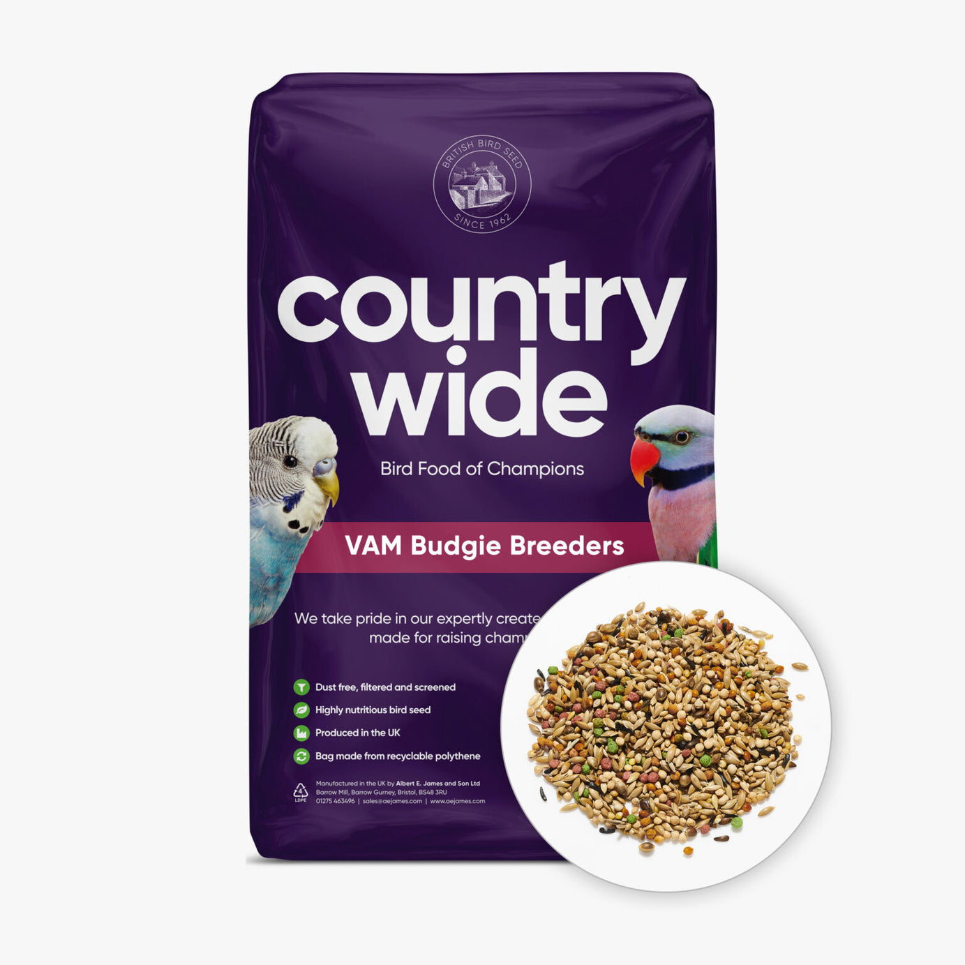 Countrywide VAM Budgie Breeders Mix Bird feed Country Wide
