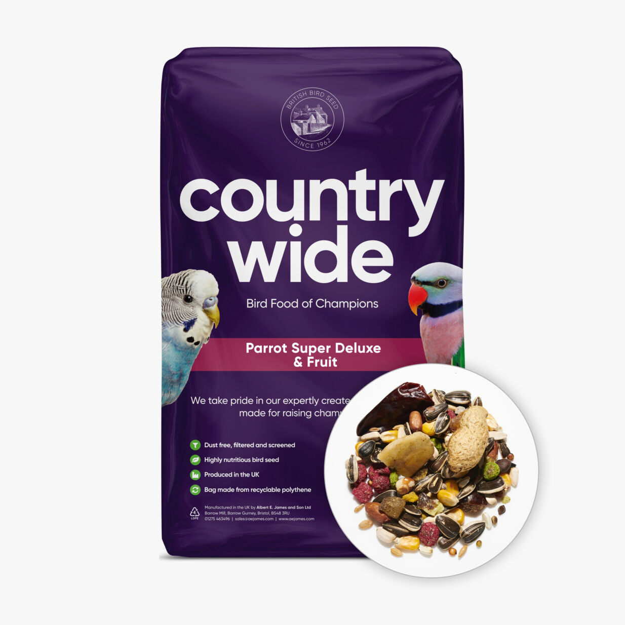 Countrywide Parrot Super Deluxe & Fruit Mix Bird feed Country Wide