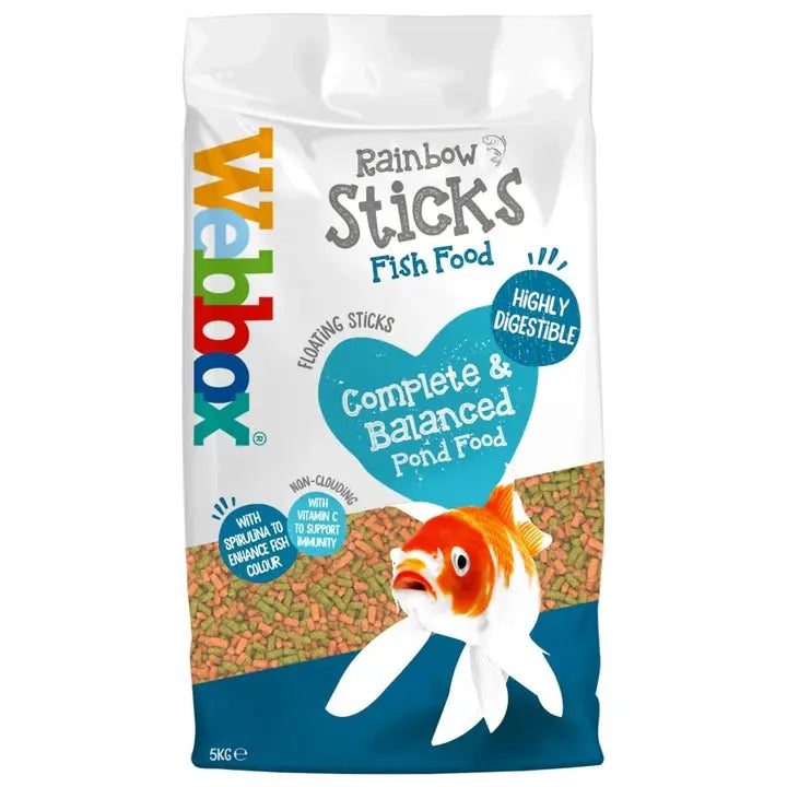 Webbox Rainbow Pond Sticks 5kg Fish Food Webbox