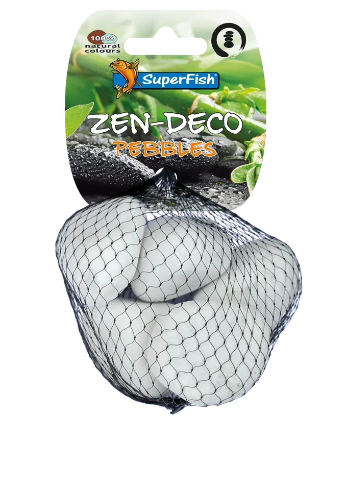 SuperFish Zen Pebble Aquarium Decorative Gravel SuperFish Medium White 450g