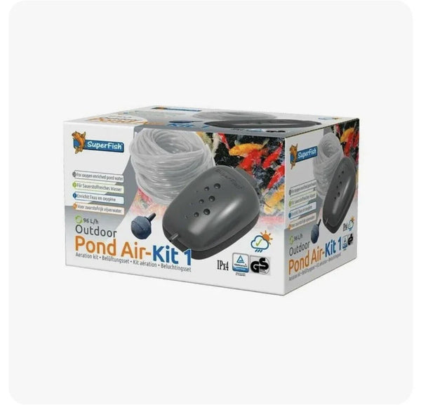 SuperFish Pond Air Kit Mini Air Pump SuperFish 1-Way