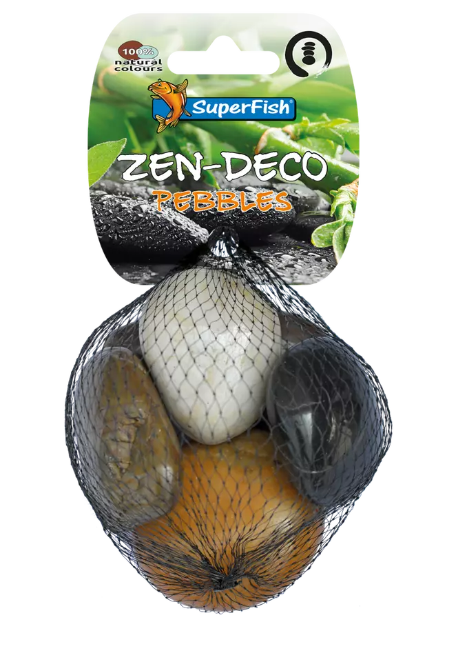 SuperFish Zen Pebble Aquarium Decorative Gravel SuperFish Medium Mix 450g