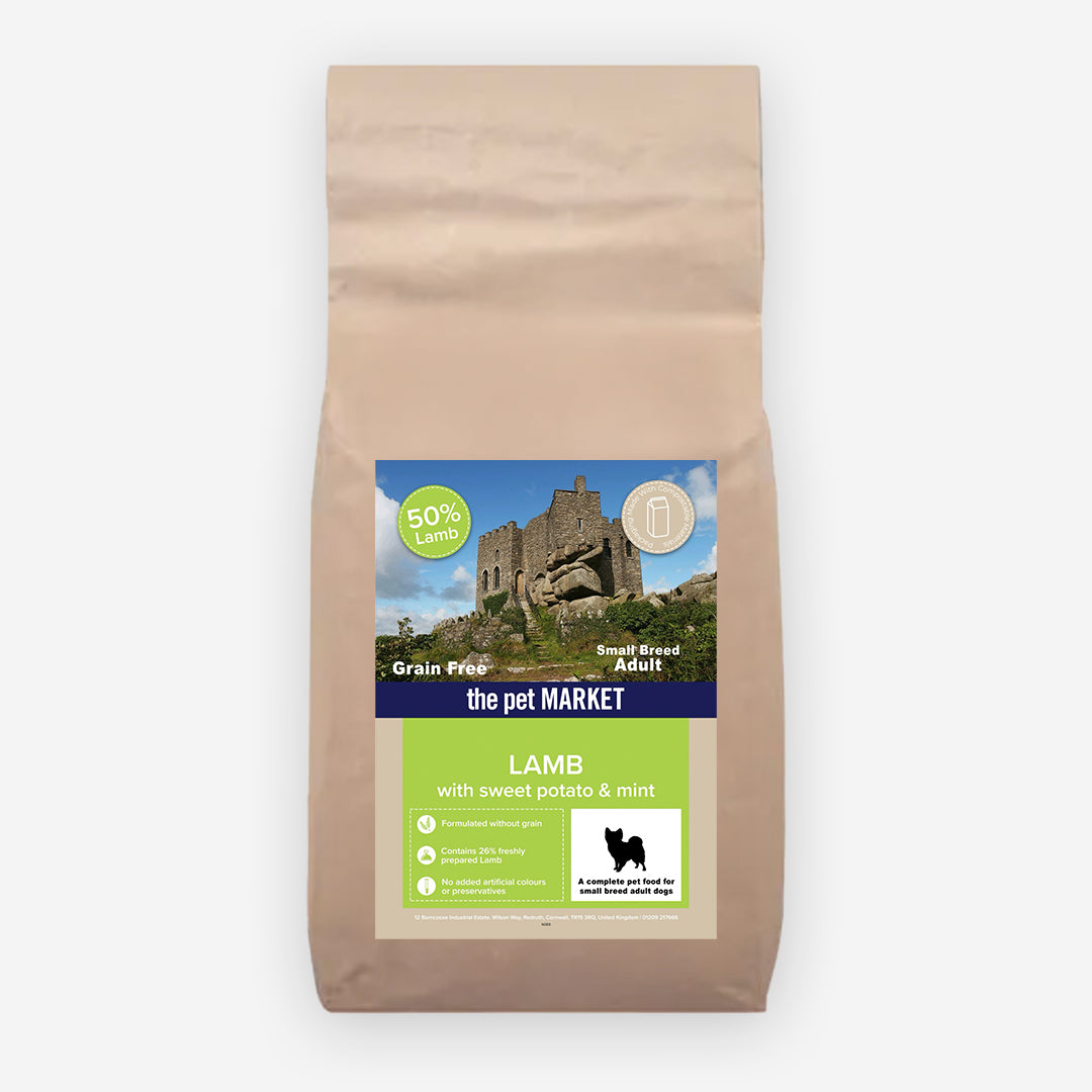 Grain Free Small Breed Adult Dog Lamb Dry Complete kibble the Pet MARKET