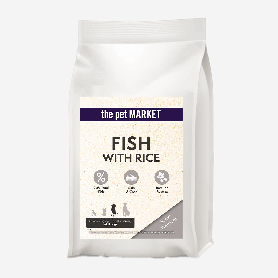 Super Premium Senior/Light Fish Dry Complete kibble the Pet MARKET