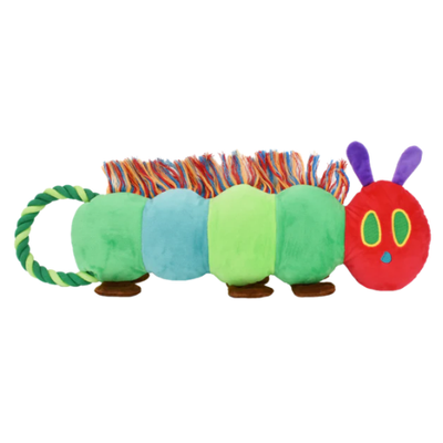 Very Hungry Caterpillar Rope Tug Dog Toy - 40cm Plush Squeaky