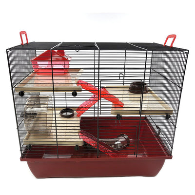 The Grand Hamster Cage With Accessories 500x450x330 - Maroon