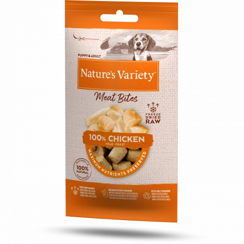 Freeze Dried Meat Bites Dog Treat Natures Menu Chicken