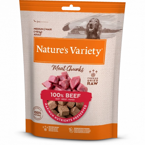 Natures Variety Freeze Dried Meat Chunks 50g the Pet MARKET Beef