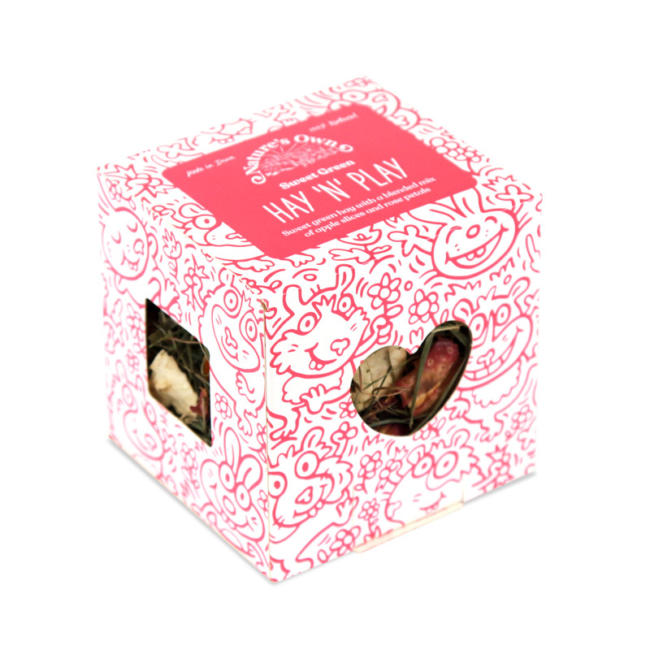 Hay n Play Rose Small animal treat Nature's Own