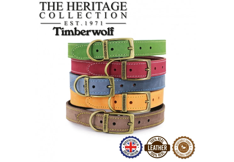 Timberwolf Luxury Leather Collar Ancol