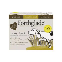 Forthglade Complete Grain Free Multi Case Chicken & Chicken With Liver 12 pack Dog Food Forthglade