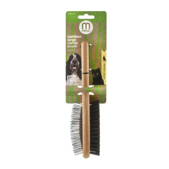 Bamboo Combi Brush - Large Dog Grooming Mikki