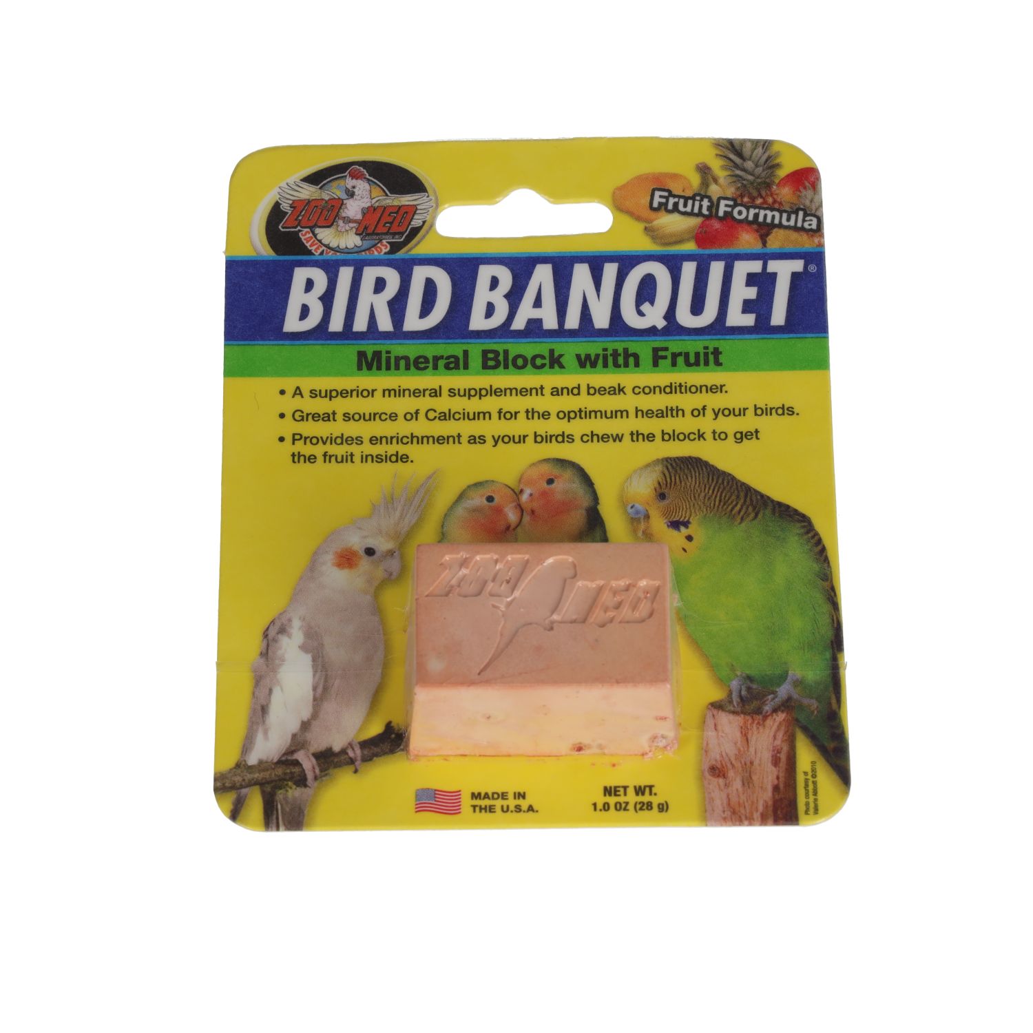 ZM Bird Banquet Fruit Mineral Block SMALL Bird Supplement Zoo med