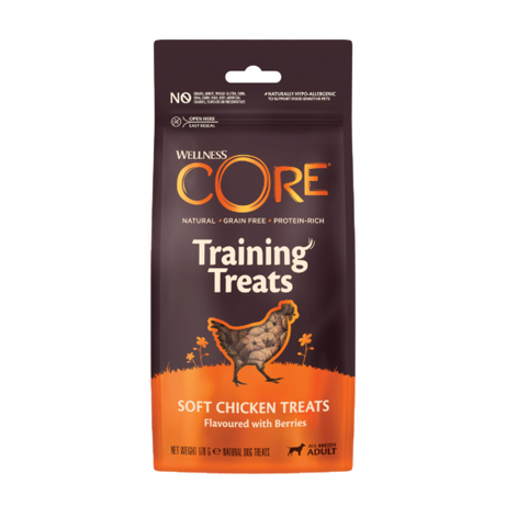 Product for Dog Treats Wellness CORE Protein Bites Crunchy Chicken Flavoured with Cherries - 170g Wellness CORE Protein Bites Soft Chicken Flavoured with Cherries - 170g Dog Treat Wellness