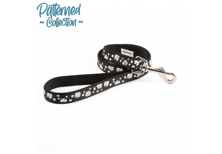 FASHION LEAD BLACK DAISY 1M X1.9CM Dog accessories Ancol