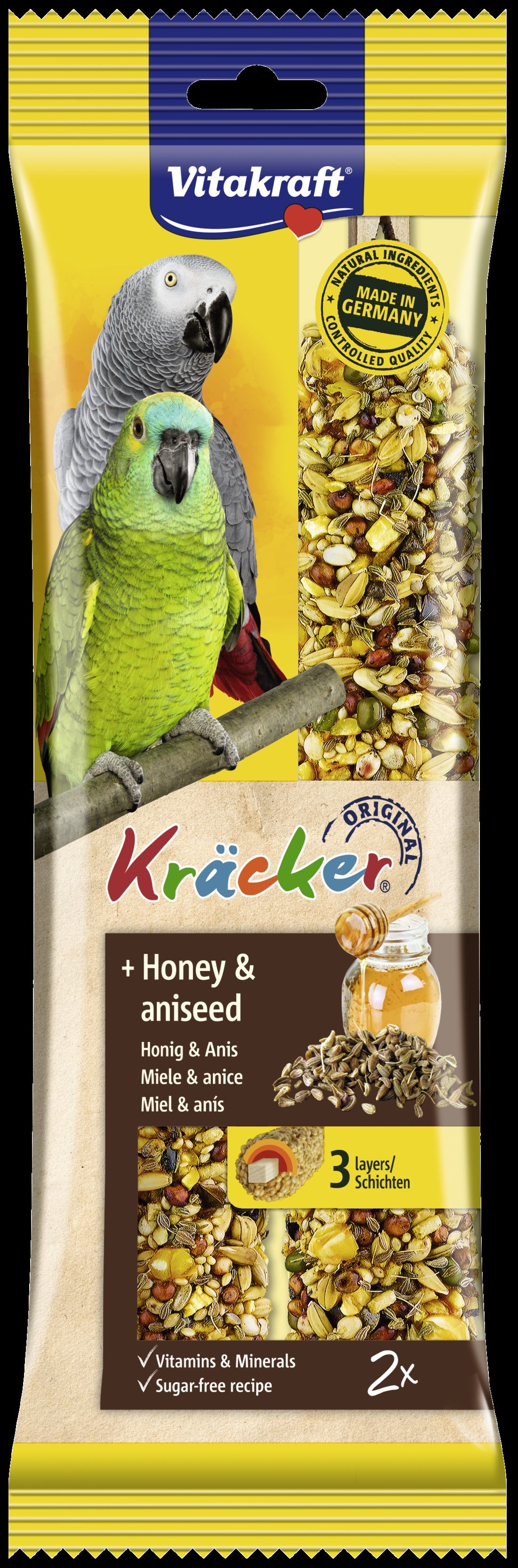 Vitakraft African Parrot Honey Stick Bird Treat Vitakraft
