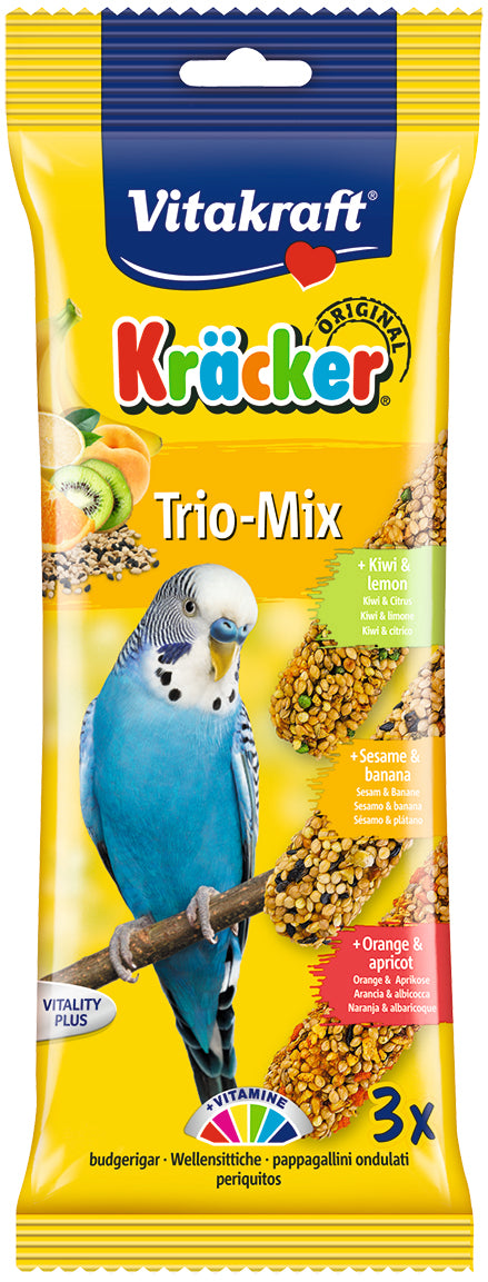 Vitakraft Kracker Budgie Trio Kiwi, Banana, Orange Bird Treat Vitakraft