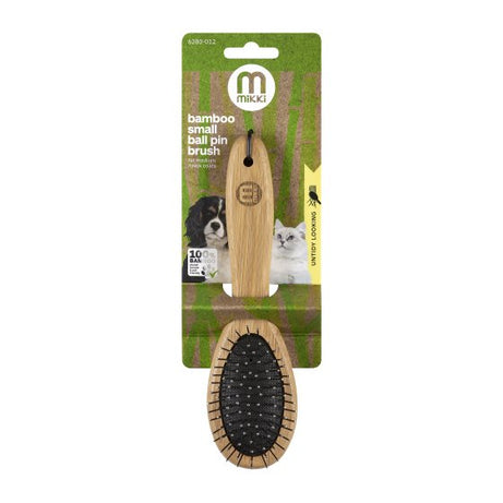 Bamboo Ball Pin Brush - Small Dog Grooming Mikki