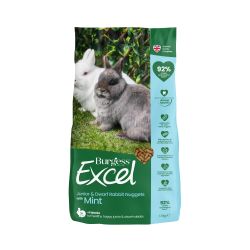 Burgess Excel Junior & Dwarf Rabbits Nuggets with Mint Small Animal feed Burgess