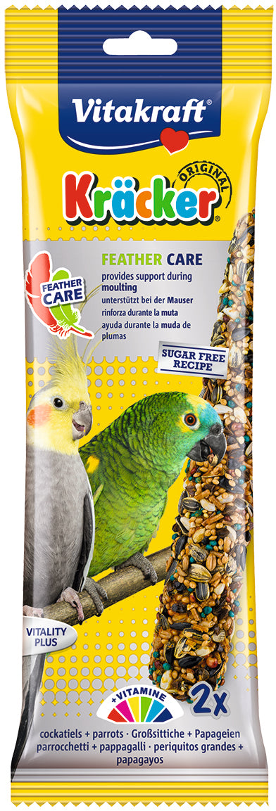 Vitakraft Kracker Feather Care for Cockatiels & Parrots Bird Treat Vitakraft