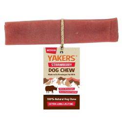 Yakers Dog Chew Strawberry, XL Dog Treat Yakers